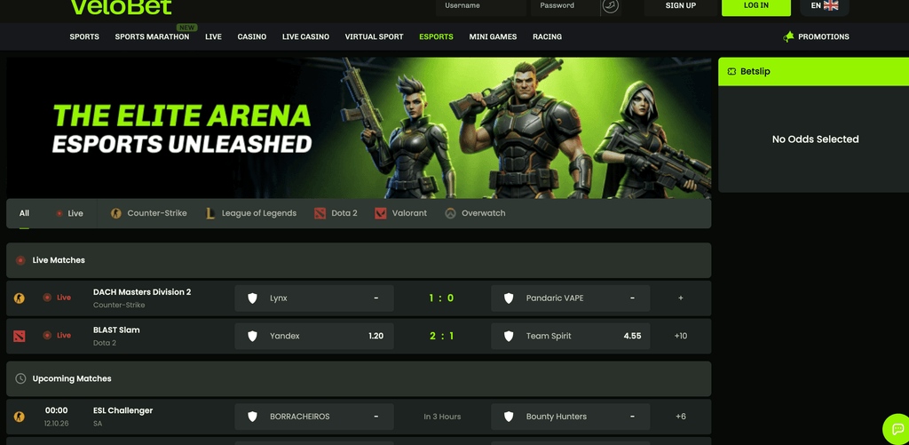 esports velobet