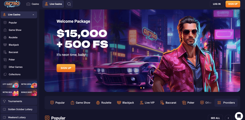 retrobet interac online casino