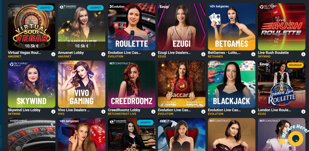 live casino at casino hercules