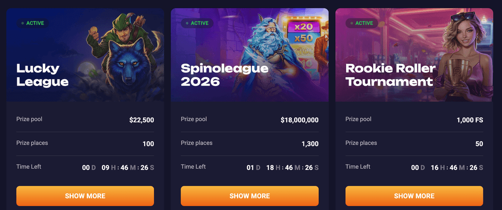 tournaments retrobet casino