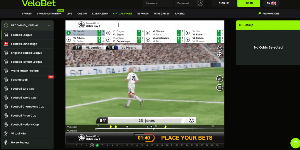 virtual betting velobet sportsbook